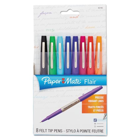 Paper Mate Flair Porous Point Stick Liquid Pen, PK8 62145